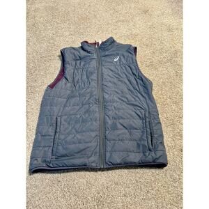 ASICS Men’s Gray Full-Zip Performance Vest Jacket XL